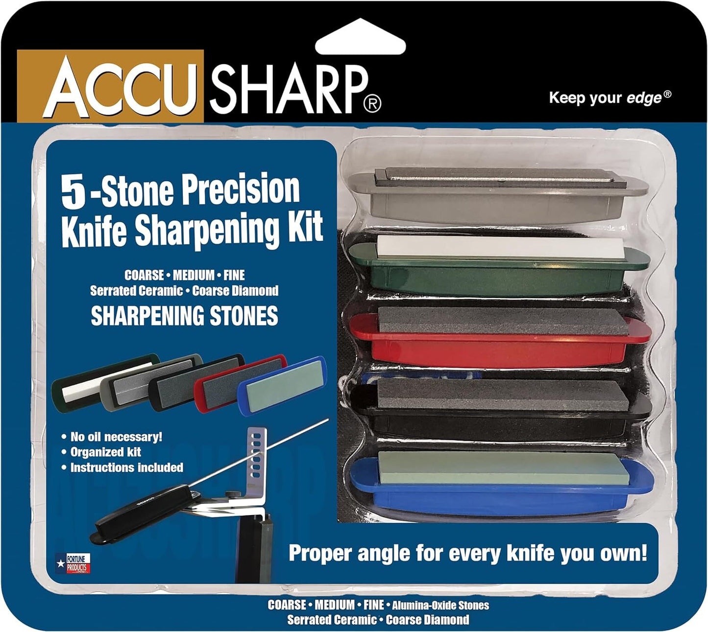 ACCUSHARP PRECISION 5 STONE KNIFE SHARPENER KIT