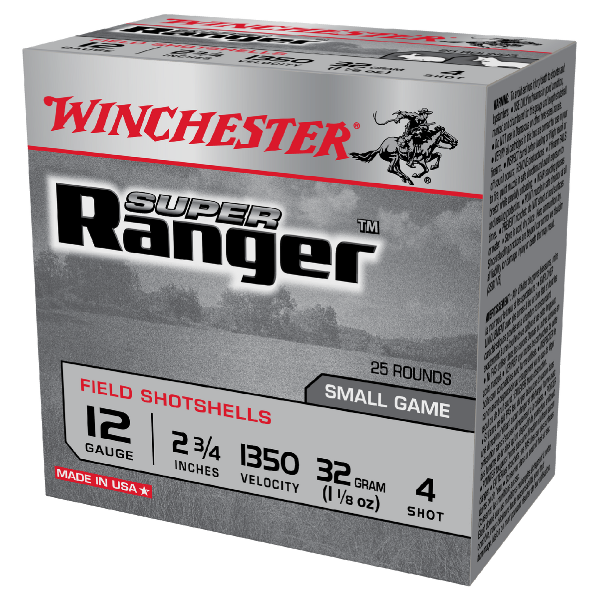 WINCHESTER 12G #4 2-3/4 32GR SUPER RANGER
