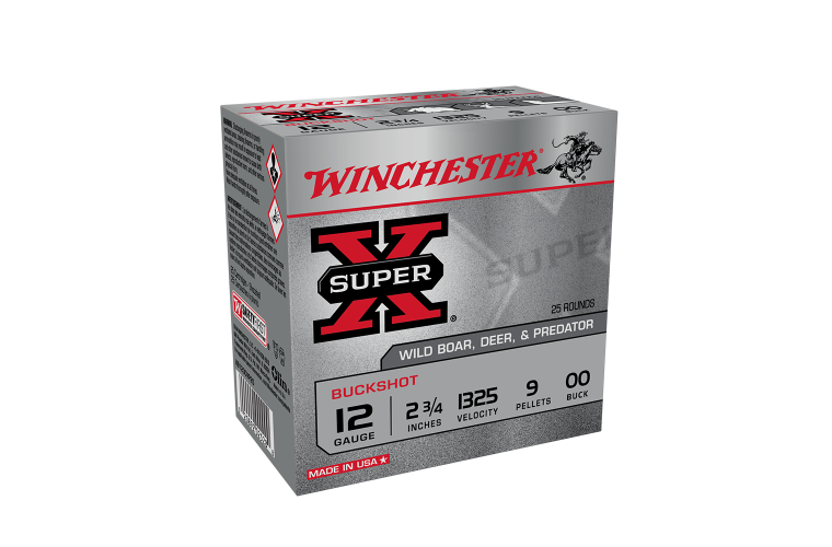 WINCHESTER 12G BUCKSHOT 00 9PELLET 2-3/4" 25PK