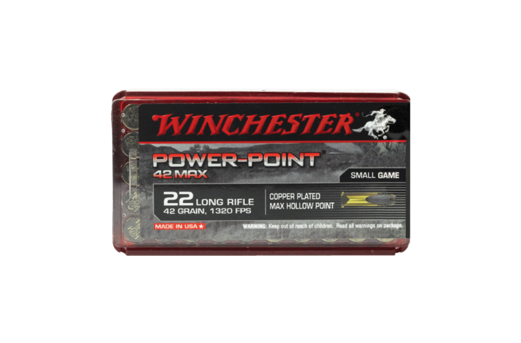 WINCHESTER POWER POINT MAX 22LR 42GR HP COPPER PLATED