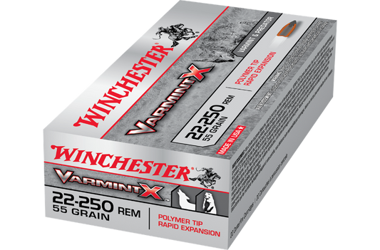 WINCHESTER VARMINT X 22-250REM 55GR PT