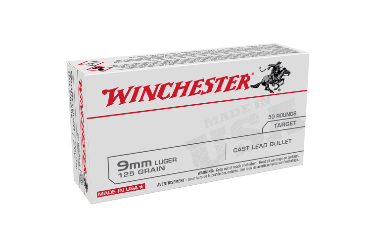 WINCHESTER USA VALUE PACK 9MM 125GR LRN 50PK