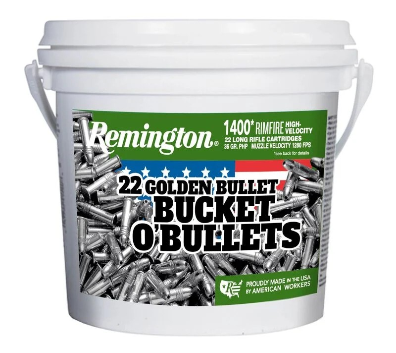 REMINGTON 22 GOLDEN BULLET BUCKET O BULLETS 1400PK