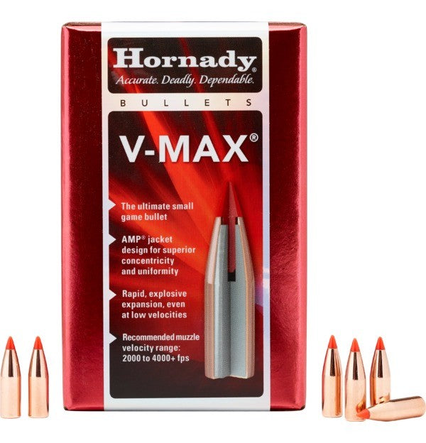 HORNADY .224 22CAL 55 GR V-MAX PROJECTILES 250PK