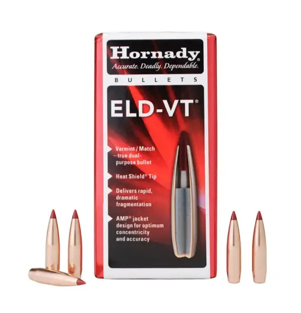 HORNADY .224 22CAL 62GR ELD-VT PROJECTILES 100PK