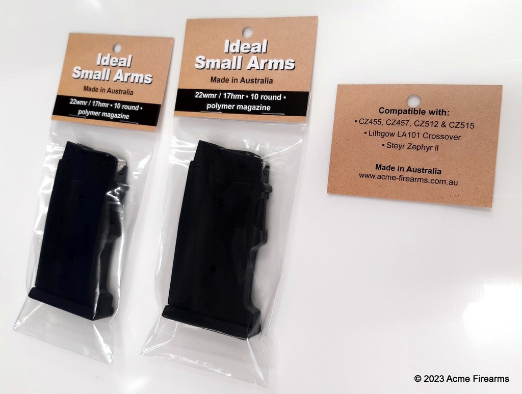 IDEAL SMALL ARMS CZ425/455/457/515/512 10RND 22WMR/17HMR MAGAZINE AUS MADE
