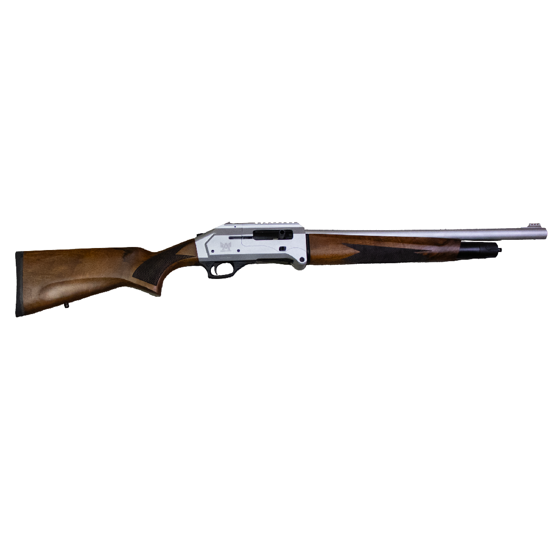 AXOR ARMS BUSHPIG 12G 20" LEVER RELEASE SHOTGUN 5+1 SILVER CERAKOTE TIMBER STOCK