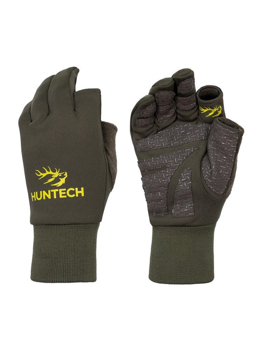 HUNTECH TRACKER GLOVES (MILITARY GREEN) LARGE
