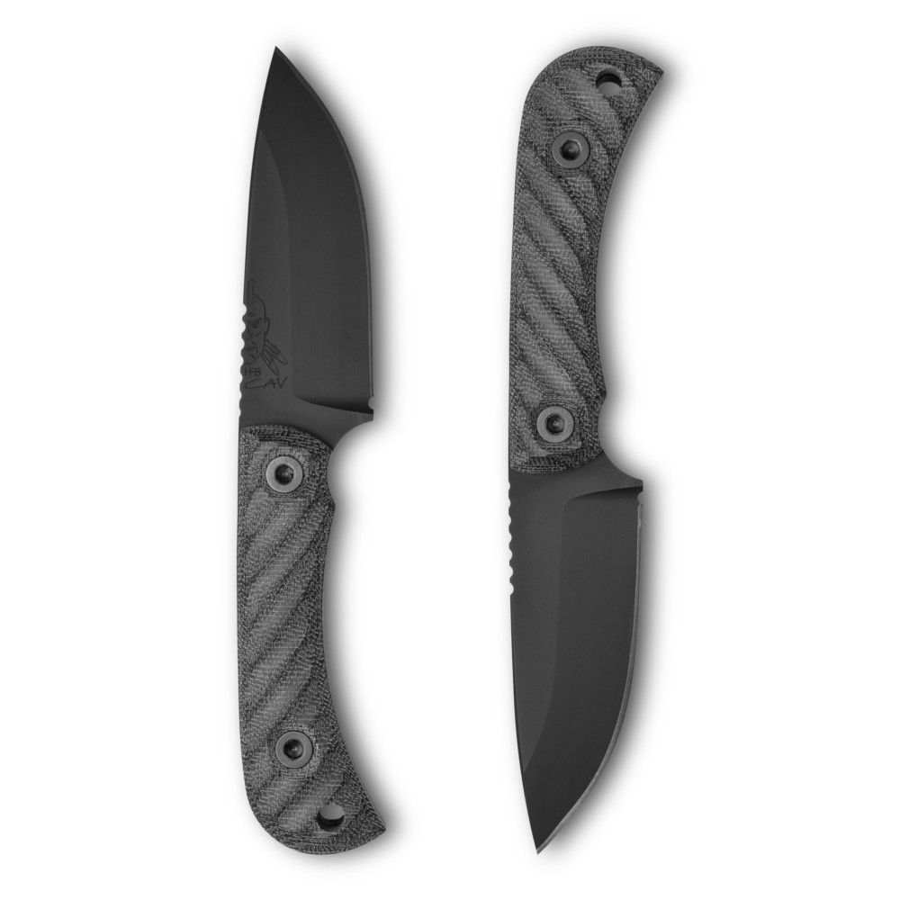 HALF FACE BLADES CAV JR - 3.5" BLACK MICARTA S45VN