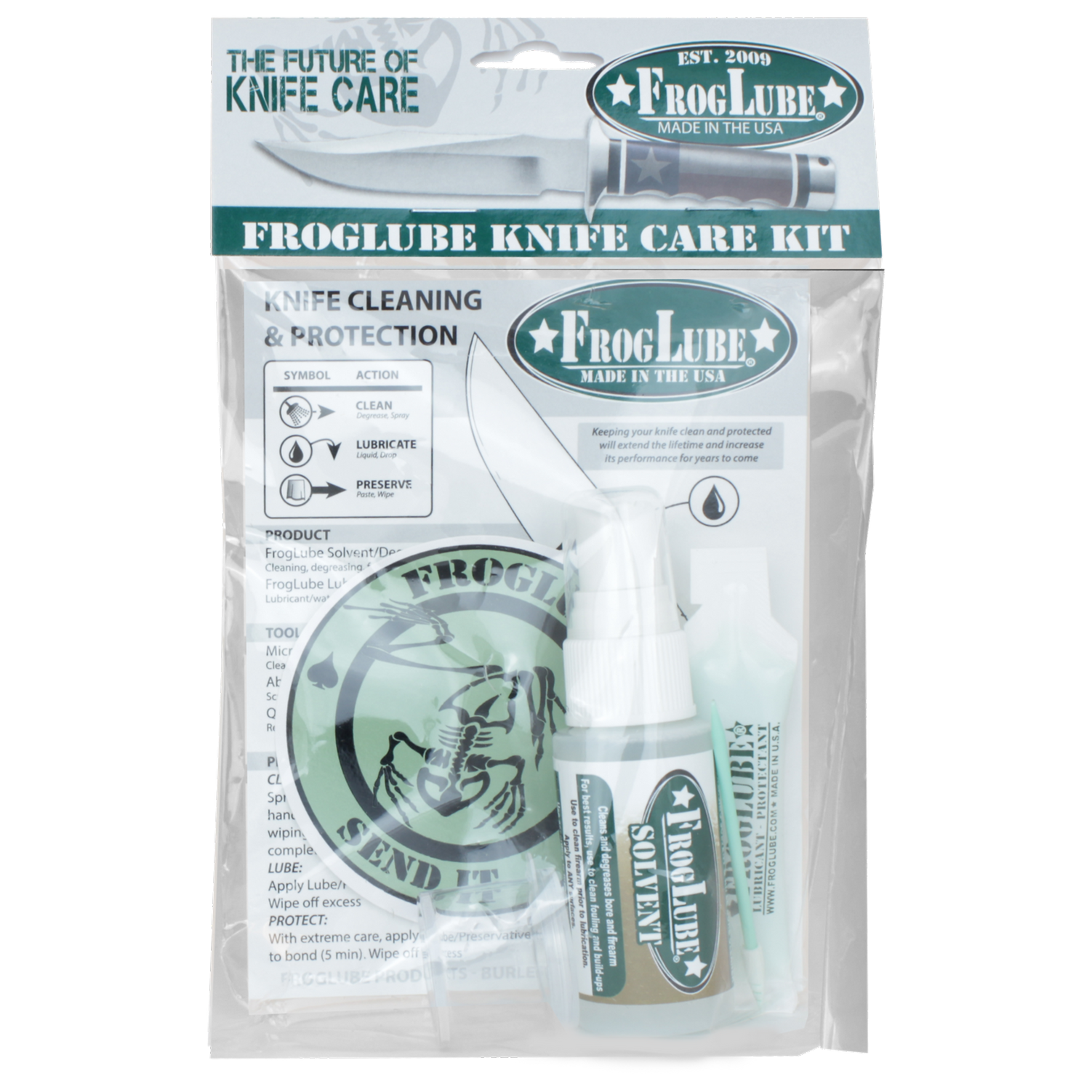 FROGLUBE KNIFE CLEANING KIT, KNIFE CARE KIT