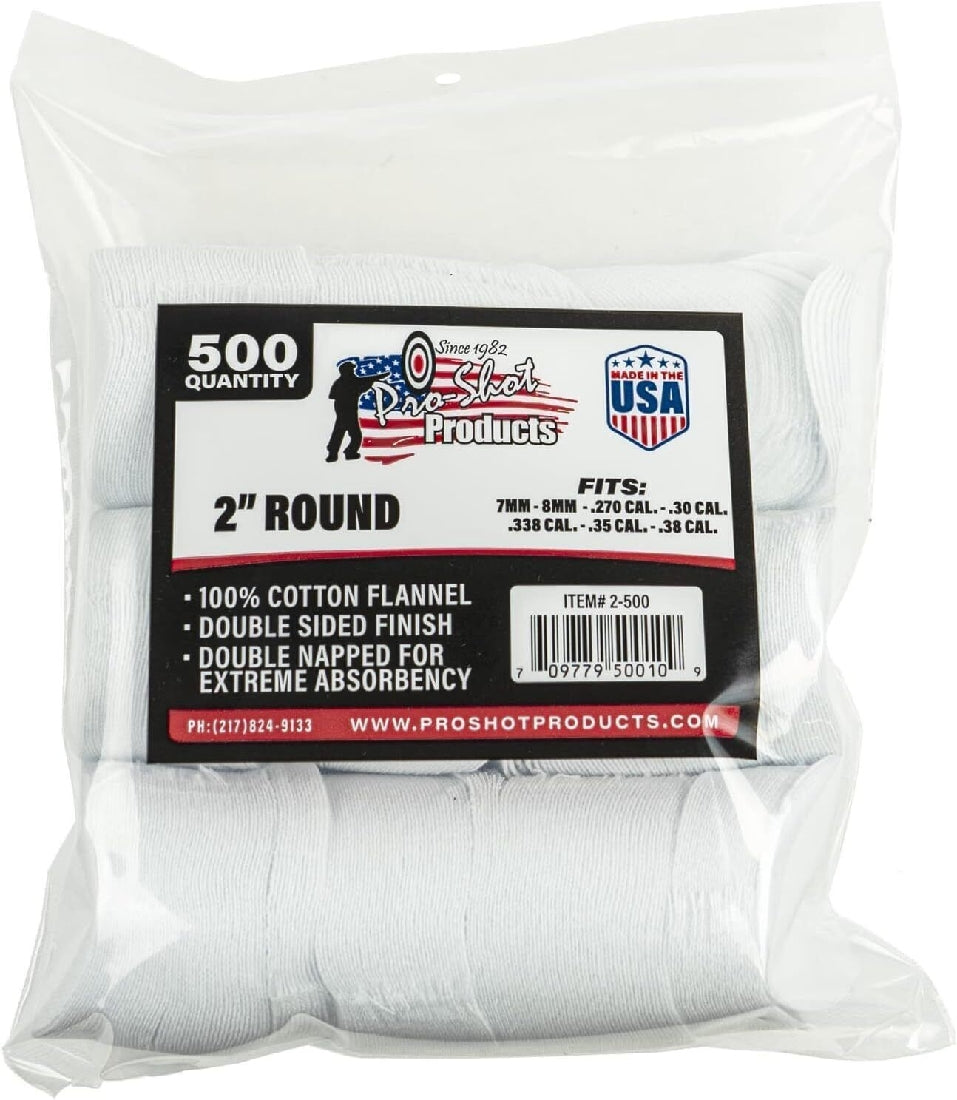 PRO-SHOT 270-38CAL PATCHES 500PK 2" ROUND