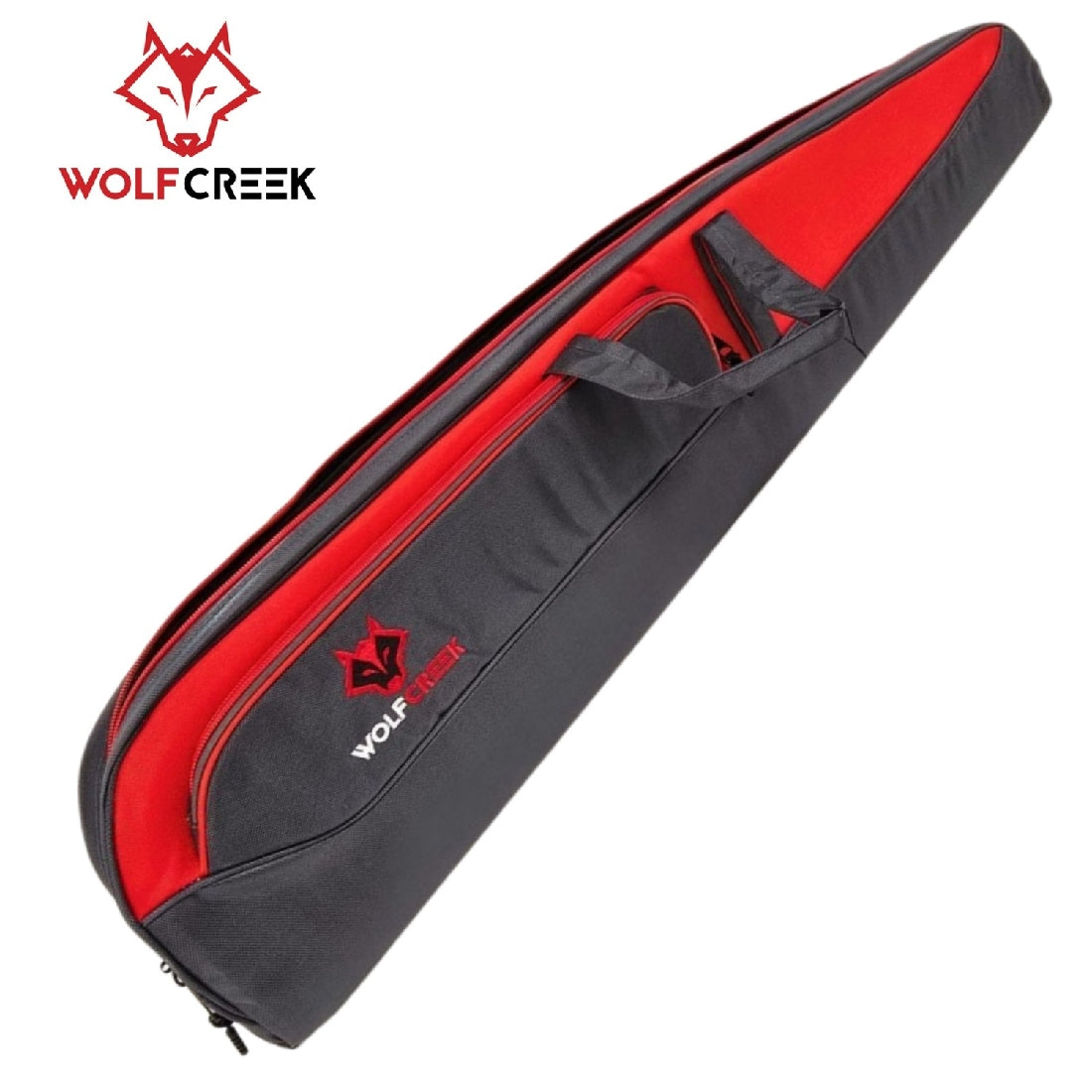 WOLF CREEK 50" GUN BAG WITH POCKETS BLACK/RED