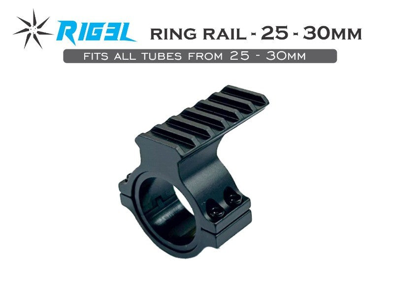 RIGEL 25MM-30MM RING RAIL FOR TOCHES/LASERS & SCOPES