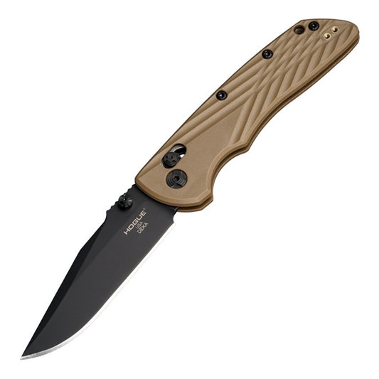 HOGUE DEKA KNIFE 3.25" ABLE LOCK FOLDER - CLIP POINT BLADE BLACK FINISH - POLY FRAME FDE