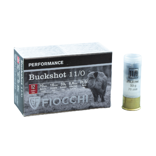 FIOCCHI 12G 00 BUCKSHOT 10 PKT 8 PELLET 8.6MM 33GM