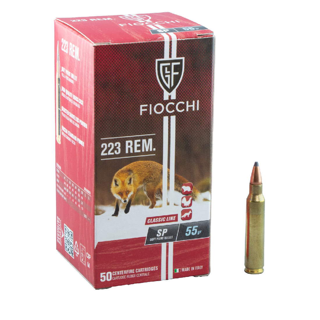 FIOCCHI 223 REM 55GR SP 50PK