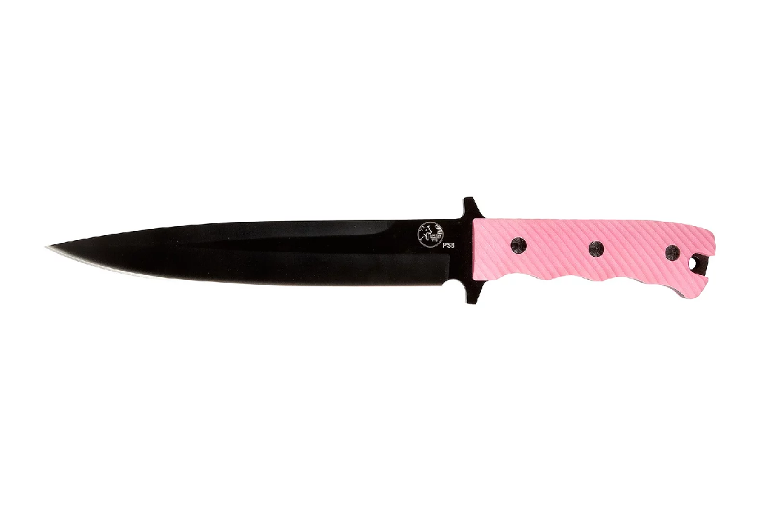 TASSIE TIGER PINK HANDLE BLACK BLADE PIG STICKER
