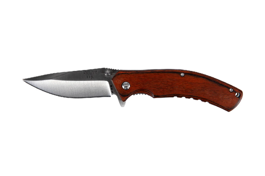 TASSIE TIGER USA MADE WOOD HANDLE EDC FOLDER