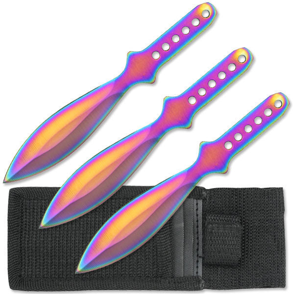 PERFECT POINT RAINBOW THROWING KNIFE SET