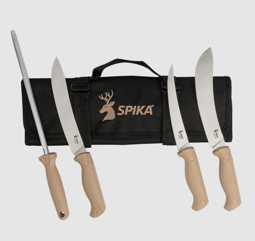 SPIKA FIELDCRAFT CERVITAUR 4-PIECE KNIFE ROLL KIT
