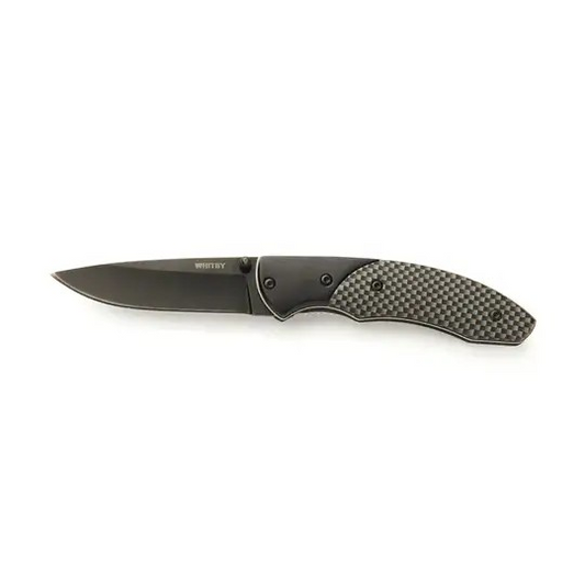 WHITBY LOCK KNIFE CARBON FIBRE PATTERN 2.75"