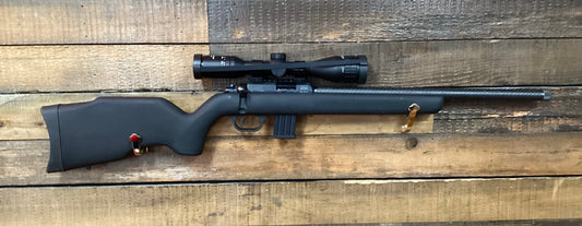 S/H WEBLEY AND SCOTT 22LR XOCET 19 INCH CARBON FIBRE BARREL W/ SCOPE