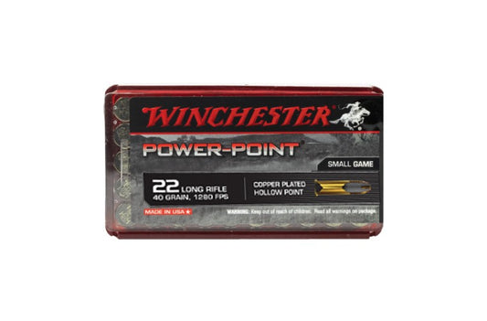WINCHESTER 22LR 40GRN POWER POINT HP COPPER PLATED