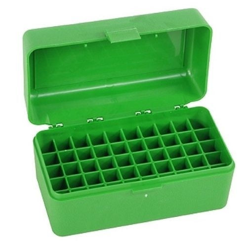 MTM AMMO BOX 50RND 22 HORNET/30 CARBINE GREEN