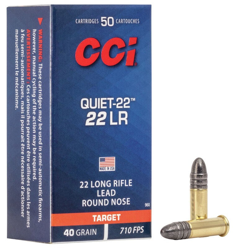 CCI 22LR QUIET 40GR LRN 710FPS