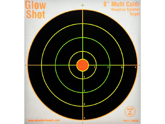 GLOW SHOT 8" HEAVY CARD TARGETS 25PK