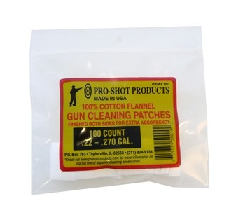 PRO-SHOT CLEANING PATCHES 22-270CAL 100PK