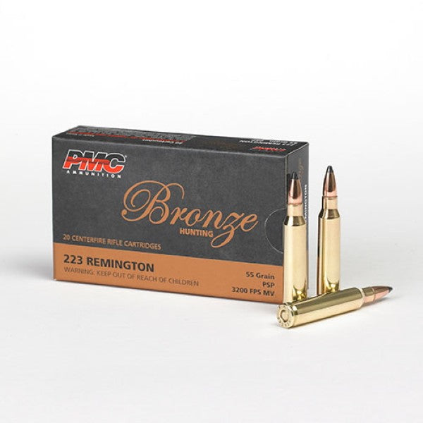 PMC .223 REMINGTON 55 GRAIN SP BRONZE LINE 20PK