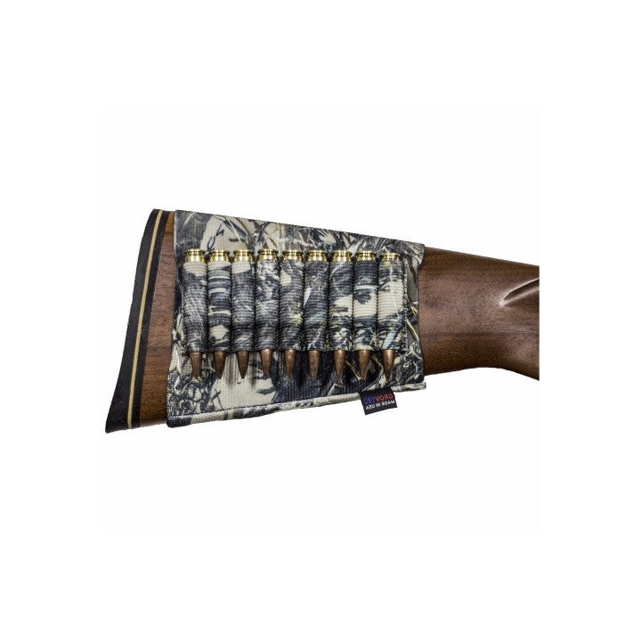 GROVTEC BUTTSTOCK CARTRIDGE SHELL HOLDER RIFLE OPEN STYLE (TRUETIMBER CAMO)
