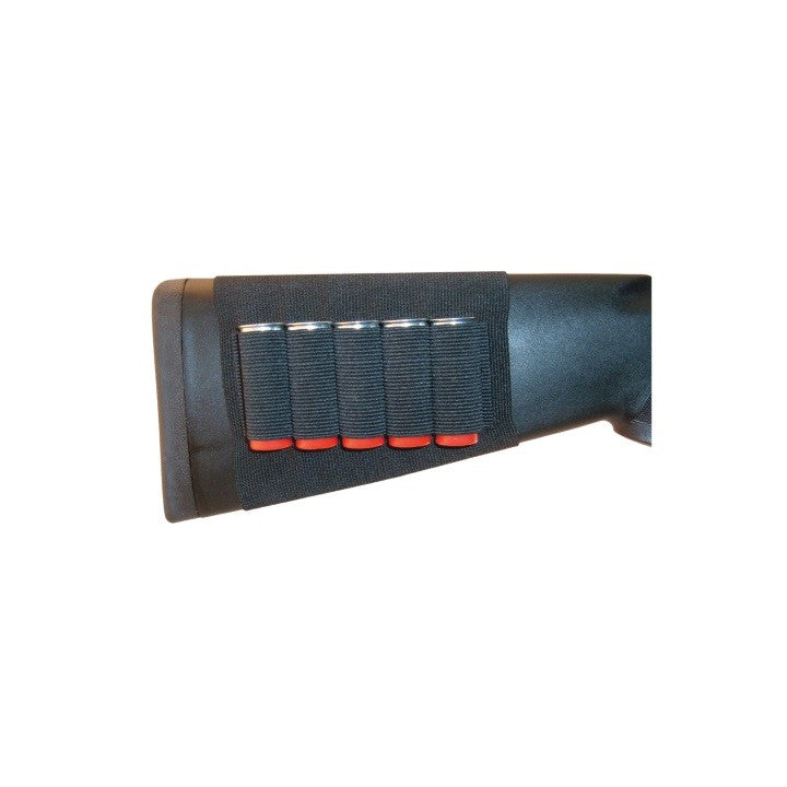 GROVTEC BUTTSTOCK CARTRIDGE SHELL HOLDER FOR SHOTGUN OPEN STYLE – 5 LOOPS