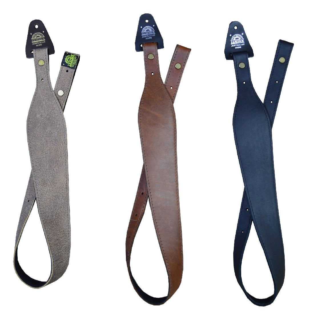 COLONIAL LEATHER BROWN 70MM TAPERED GENUINE LEATHER GUN SLING