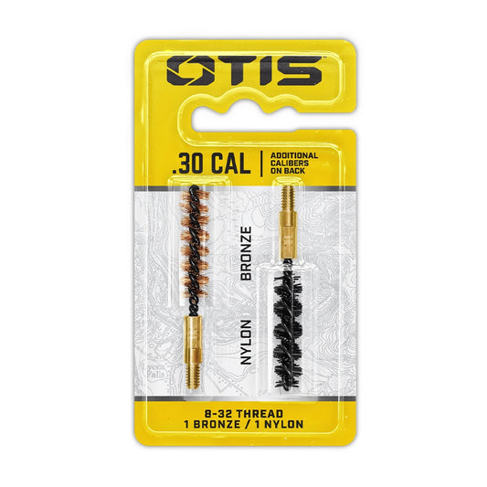 OTIS .30CAL BORE BRUSH 2PK 1X NYLON / 1X BRONZE