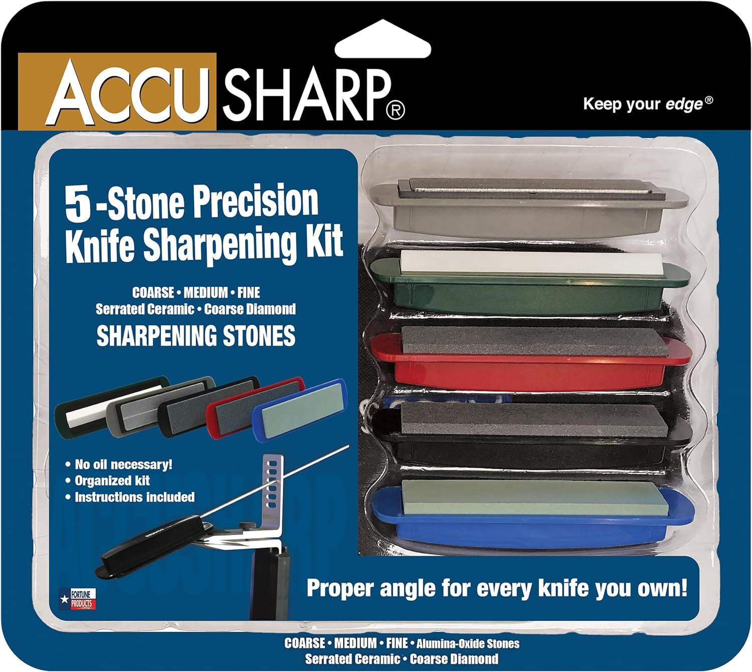 ACCUSHARP PRECISION 5 STONE KNIFE SHARPENER KIT