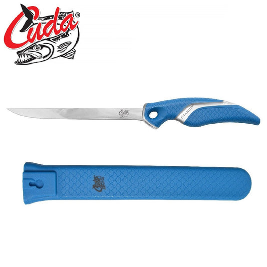 CUDA 7" FLEXIBLE FILLET KNIFE W/ SHEATH