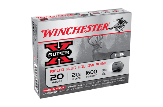 WINCHESTER SUPER X 20GA RIFLED SLUG 2-3/4" 21GM