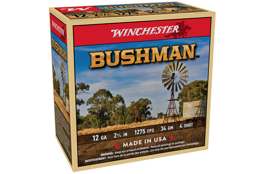 WINCHESTER BUSHMAN 12G #4 SHOT 2-3/4" 34GM