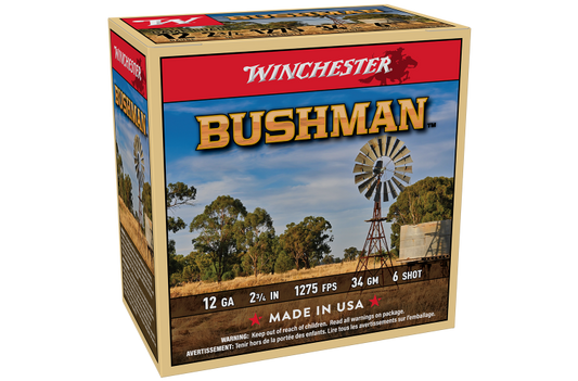 WINCHESTER BUSHMAN 12G #6 SHOT 2-3/4 34GRM 25PK