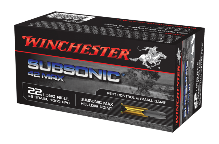 WINCHESTER SUBSONIC MAX 22LR 42GR HP
