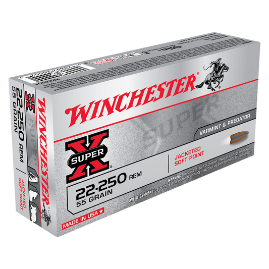 WINCHESTER 22-250 55GRN PSP SUPER-X 20PK