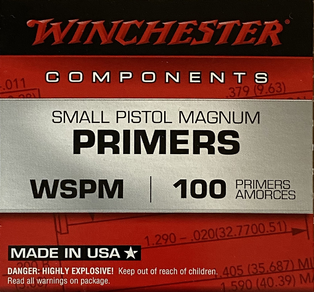 WINCHESTER SMALL MAGNUM PISTOL PRIMER #1 100PK