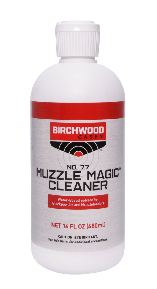 BIRCHWOOD CASEY MUZZLE MAGIC NO.77 BLACK POWDER SOLVENT 16OZ