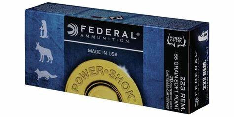 FEDERAL 223REMINGTON 64GR POWER-SHOK 20PK