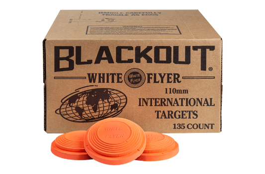 WHITE FLYER BLACKOUT INTERNATIONAL 110MM  ORANGE TOP 135PK