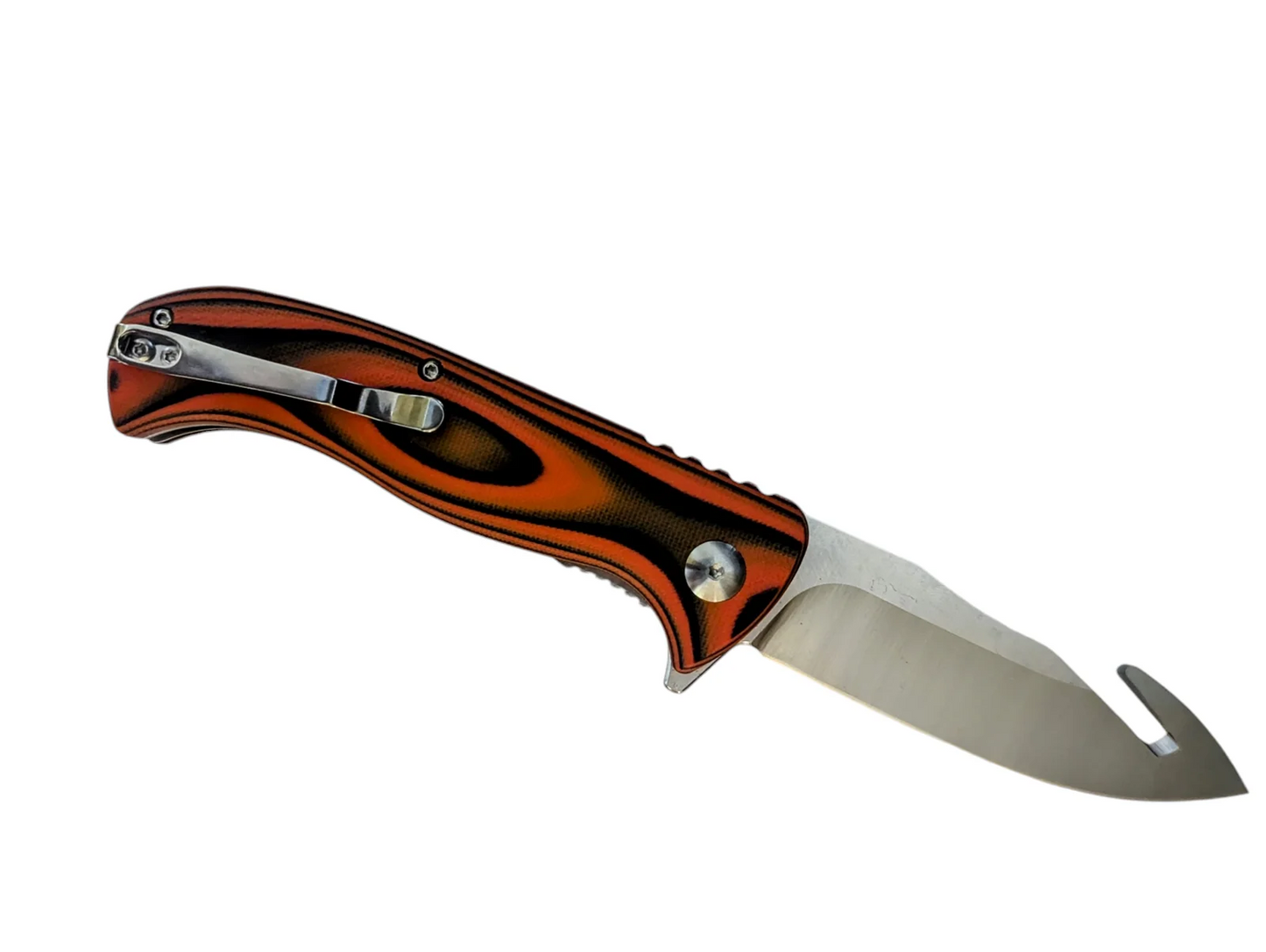 TASSIE TIGER FOLDING GUT HOOK W/ POCKET CLIP