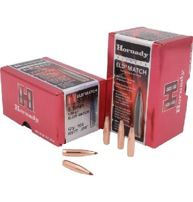 HORNADY .264 6.5MM 130GRN ELD-M PROJECTILES 100PK