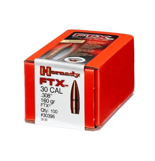 HORNADY .308 30CAL 160GR FTX 30-30 PROJECTILES 100PK
